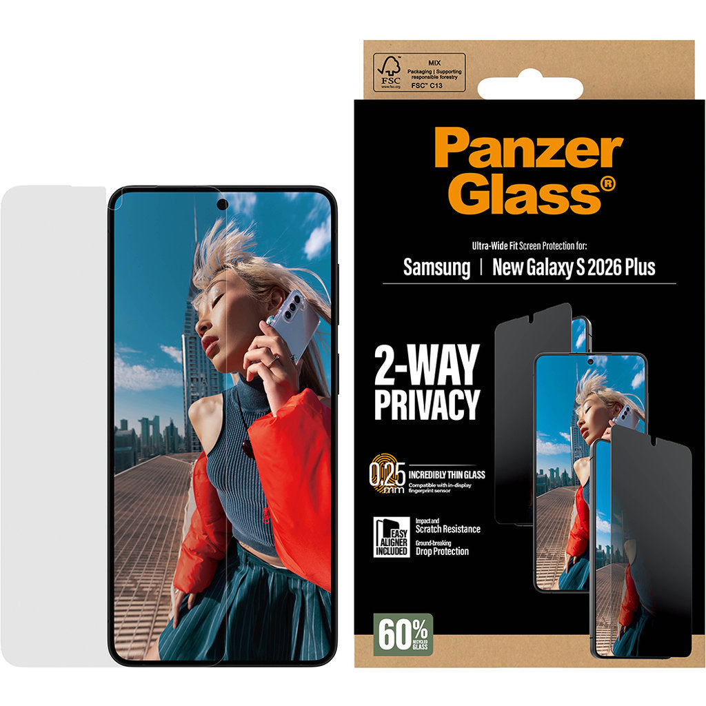 Panzerglass Samsung Galaxy S26 Plus - Ultra-Wide Fit Privacy Glass