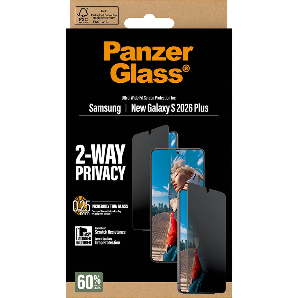 Panzerglass Samsung Galaxy S26 Plus - Ultra-Wide Fit Privacy Glass