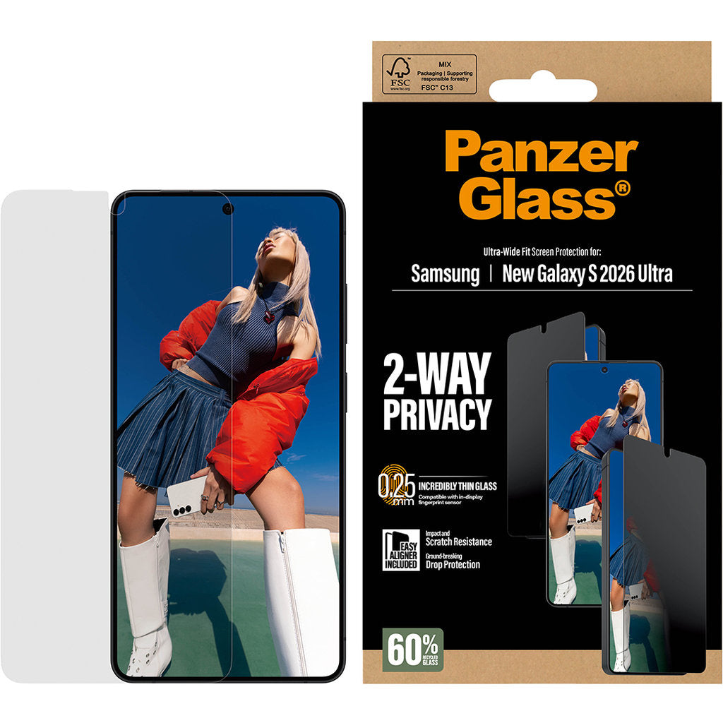 Panzerglass Samsung Galaxy S26 Ultra - Ultra-Wide Fit Privacy Glass