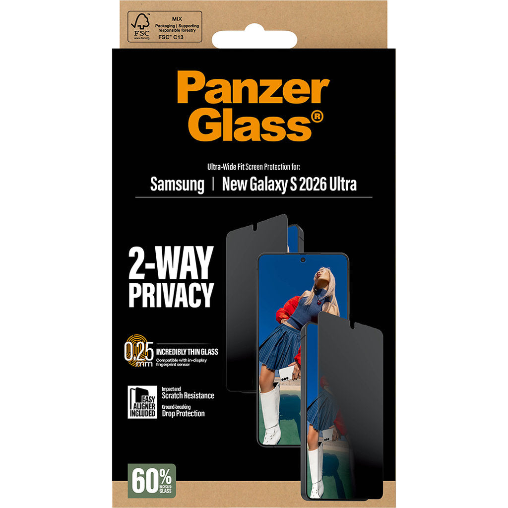 Panzerglass Samsung Galaxy S26 Ultra - Ultra-Wide Fit Privacy Glass