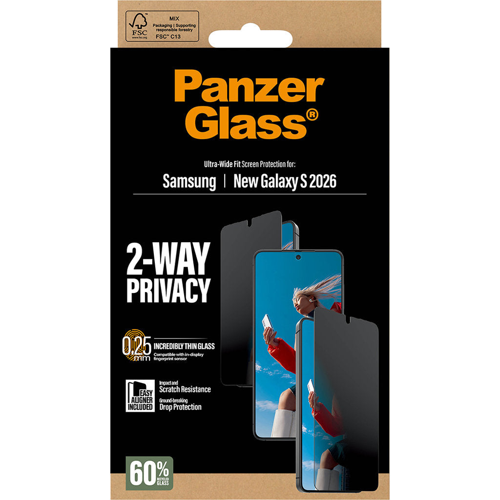 Panzerglass Samsung Galaxy S26 - Ultra-Wide Fit Privacy Glass