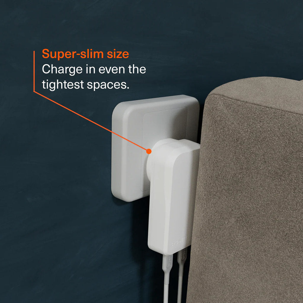 Cygnett Chargeplus Dual USB-C Slim Wall Charger 65W White
