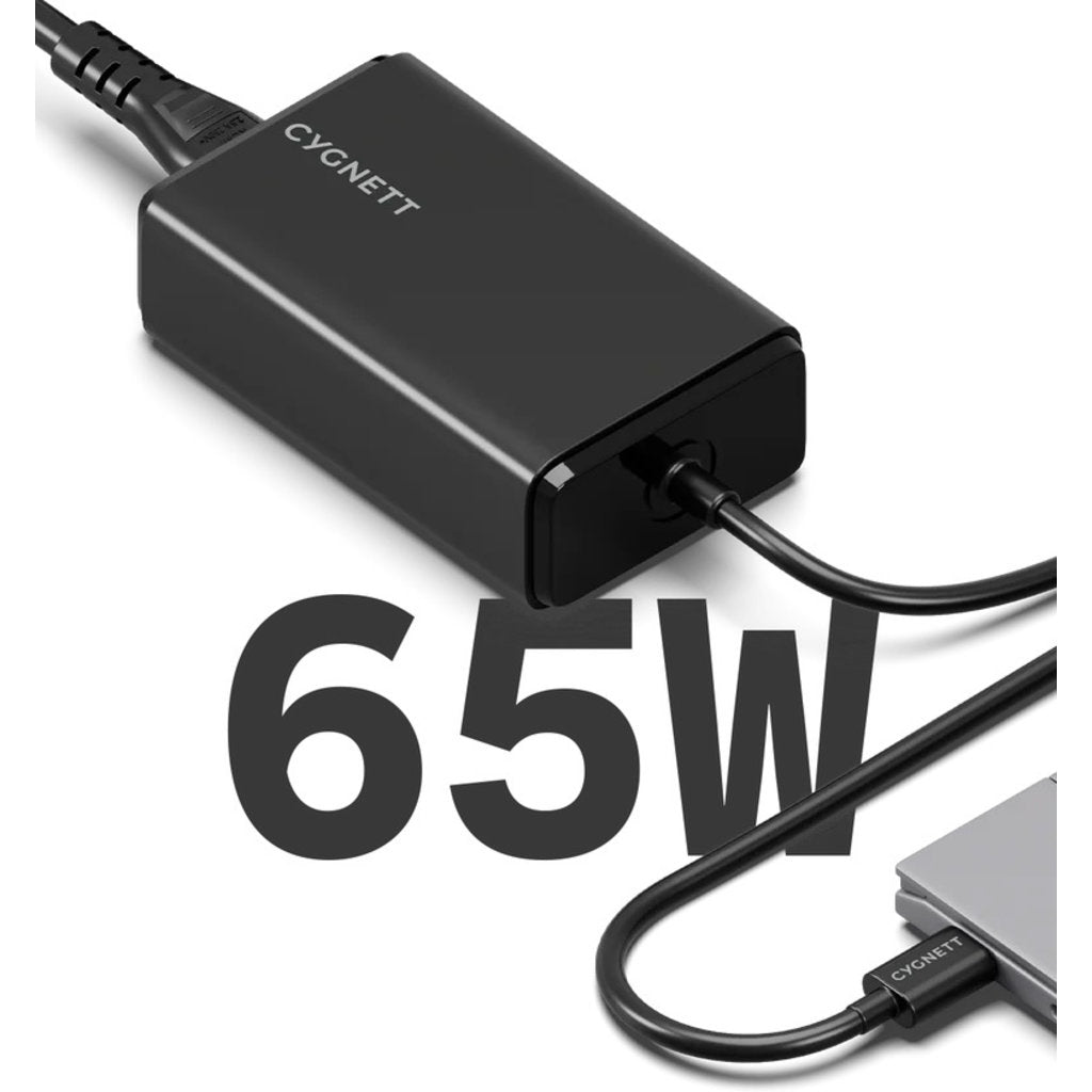 Cygnett PowerMaxx 65W GaN USB-C Laptop Charger Black