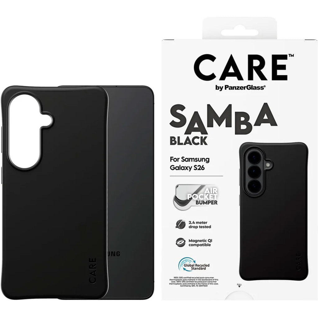 CARE by PanzerGlass Samba Case Black w. Qi Samsung Galaxy S26