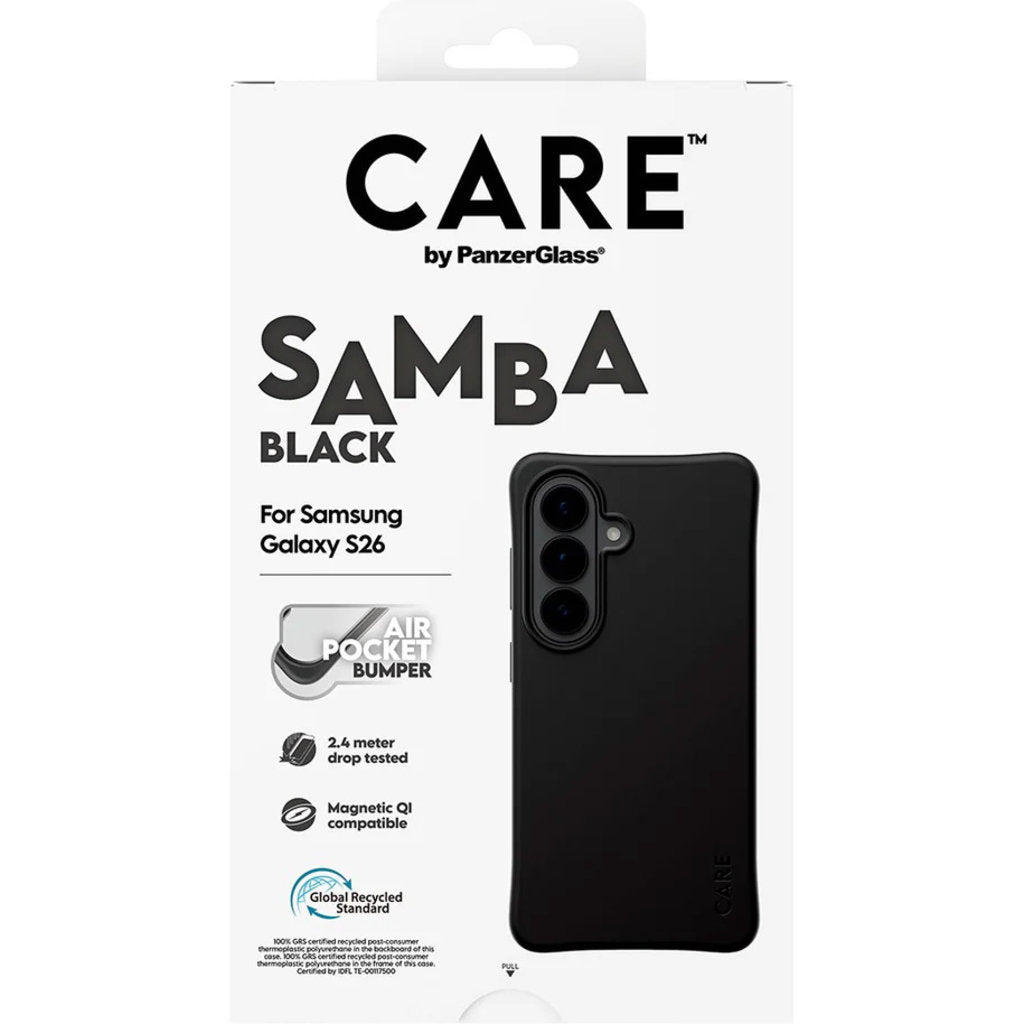 CARE by PanzerGlass Samba Case Black w. Qi Samsung Galaxy S26