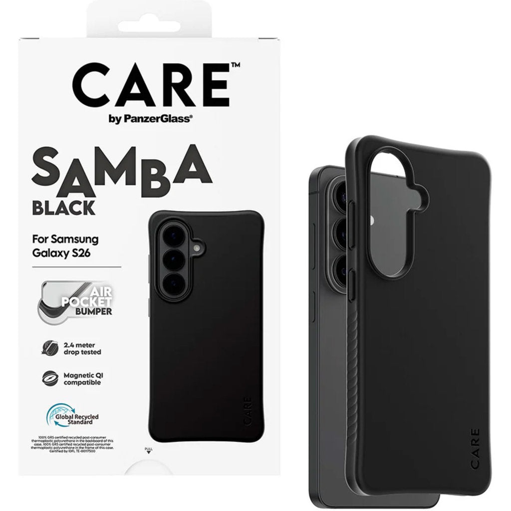 CARE by PanzerGlass Samba Case Black w. Qi Samsung Galaxy S26