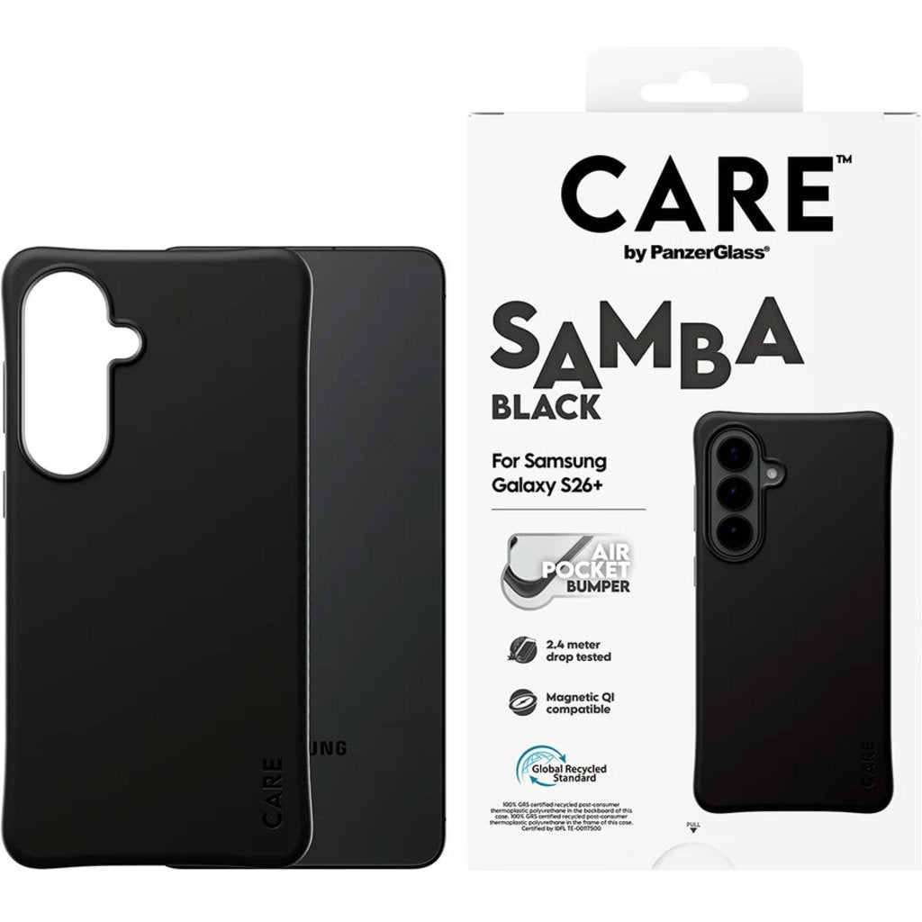 CARE by PanzerGlass Samba Case Black w. Qi Samsung Galaxy S26 Plus