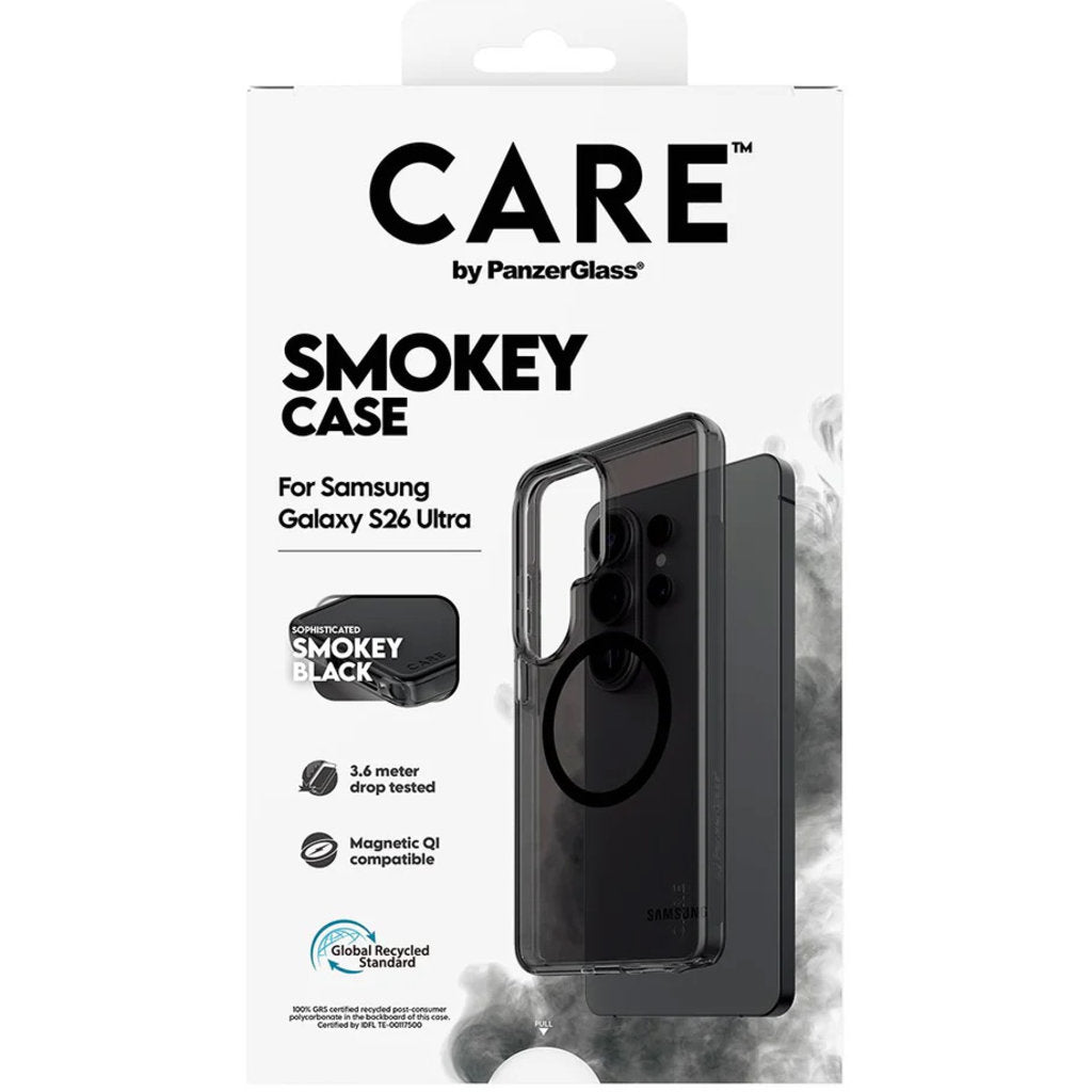 CARE by PanzerGlass Urban Explorer Case Smokey w. Black Qi Samsung Galaxy S26 Ultra