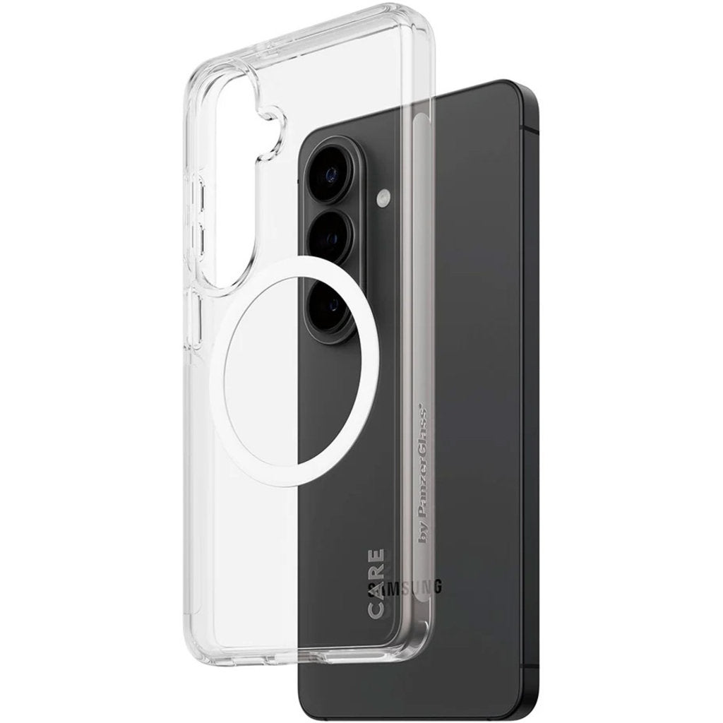 CARE by PanzerGlass Urban Explorer Case Transparent w. White Qi Samsung Galaxy S26