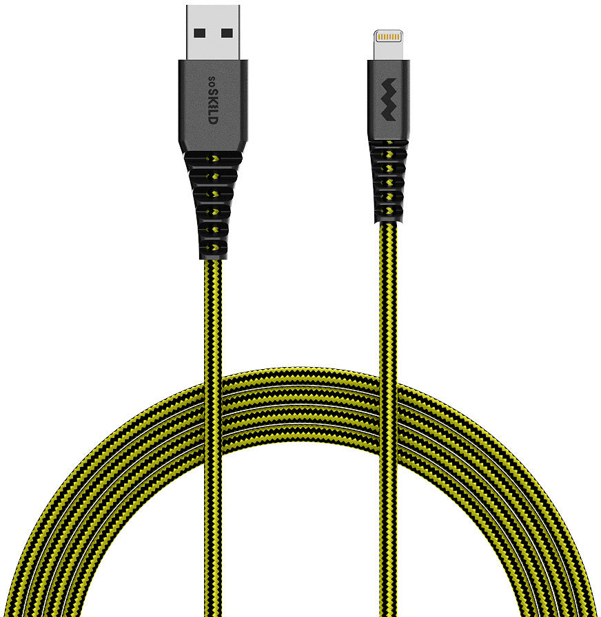 SoSkild Charging Cable Ultimate USB-A to Lightning 1.5m Black/Yellow