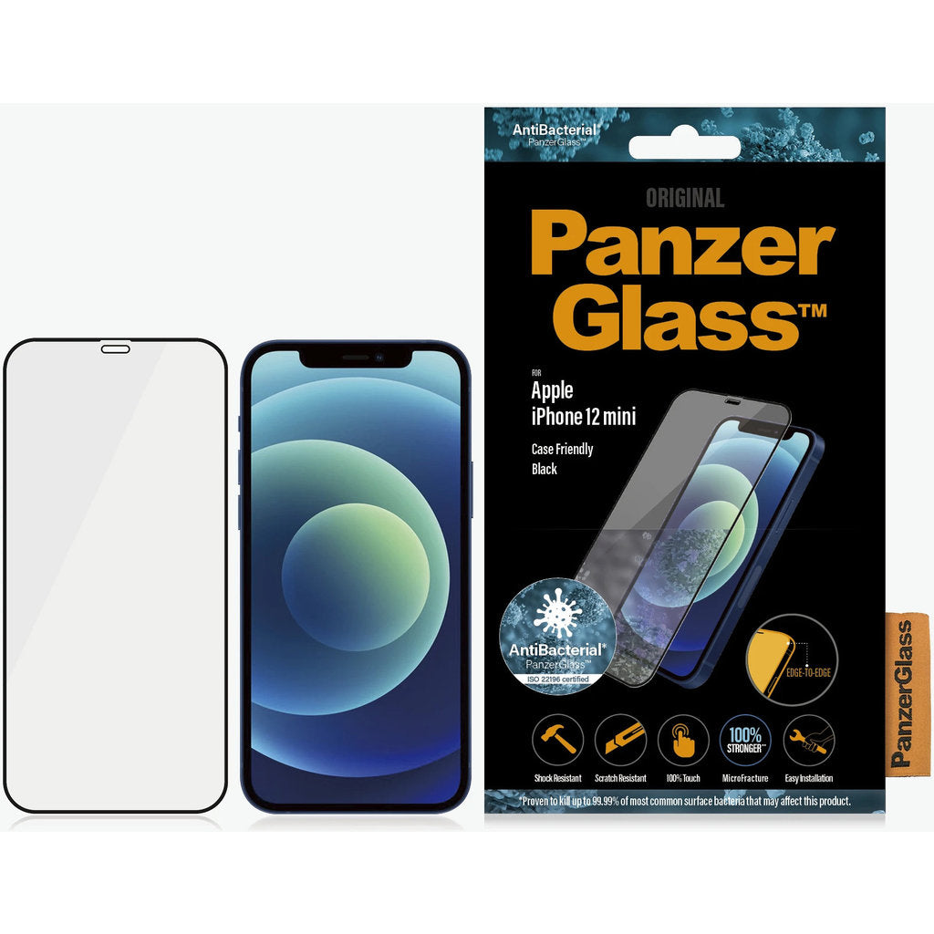 PanzerGlass Apple iPhone 12 Mini Schwarz CF Super+ Glas