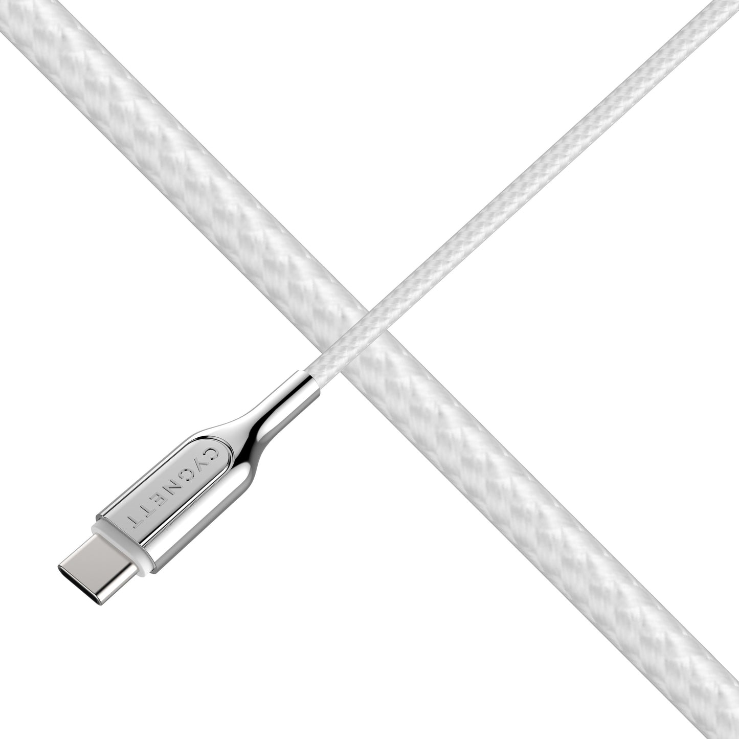 Cygnett Armoured Braided USB-C to USB-C Cable 1m White