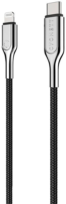 Cygnett Armoured Braided Lightning to USB-C Cable 10cm Black