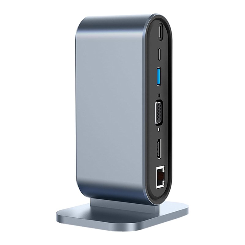 12 in 1 Laptop Docking Station Hub - 4x USB/2x USB-C/HDMI/VGA/LAN/Micro SD/3,5mm audio