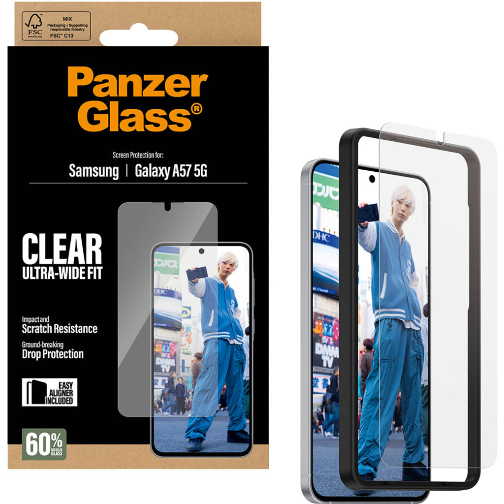 PanzerGlass Samsung Galaxy A57 5G Ultra-Wide Fit with EasyAligner