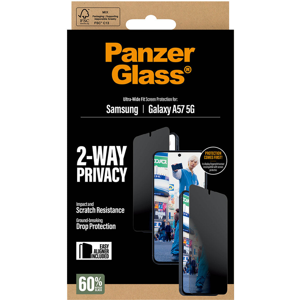 PanzerGlass Samsung Galaxy A57 5G - Ultra-Wide Fit Privacy Glass