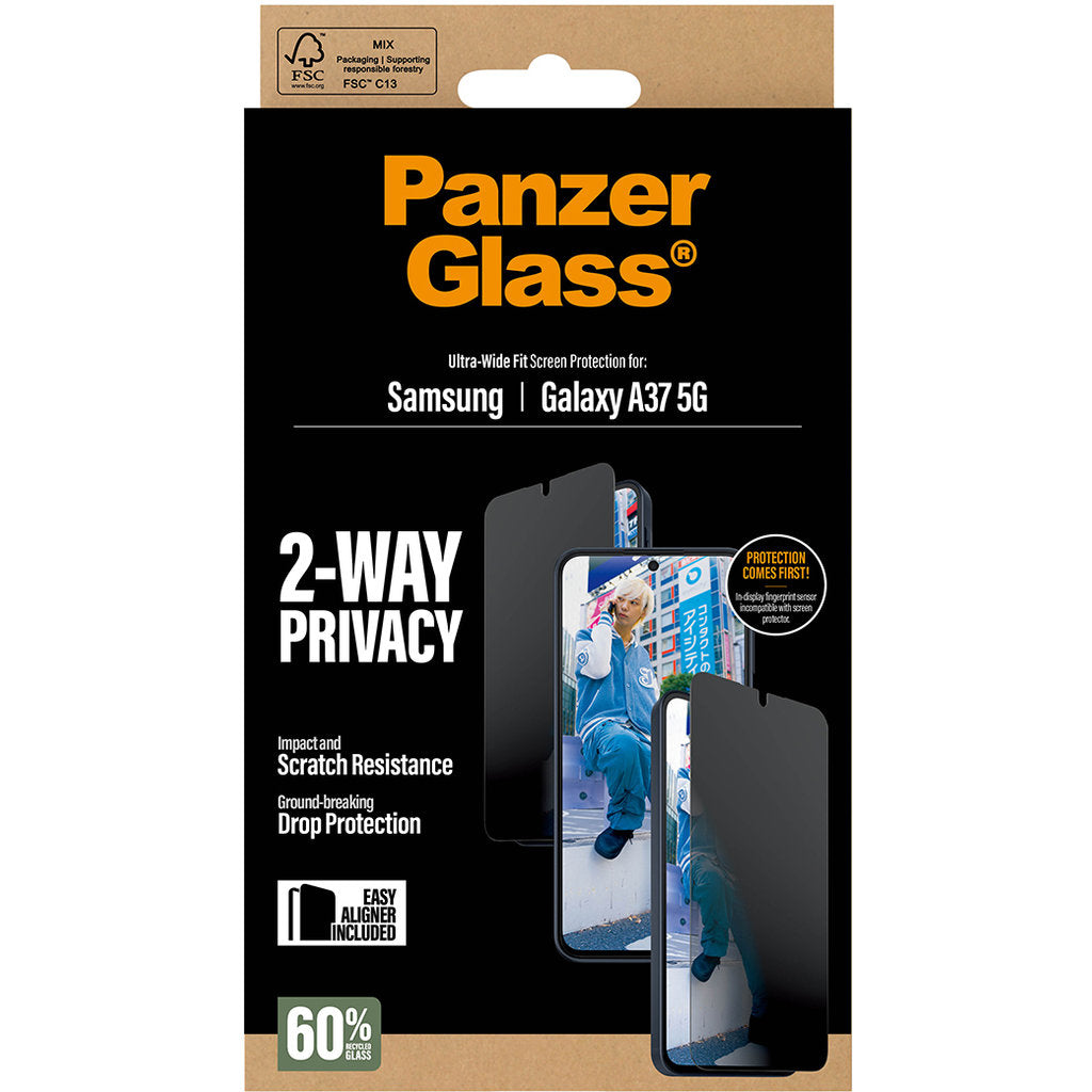 PanzerGlass Samsung Galaxy A37 5G - Ultra-Wide Fit Privacy Glass