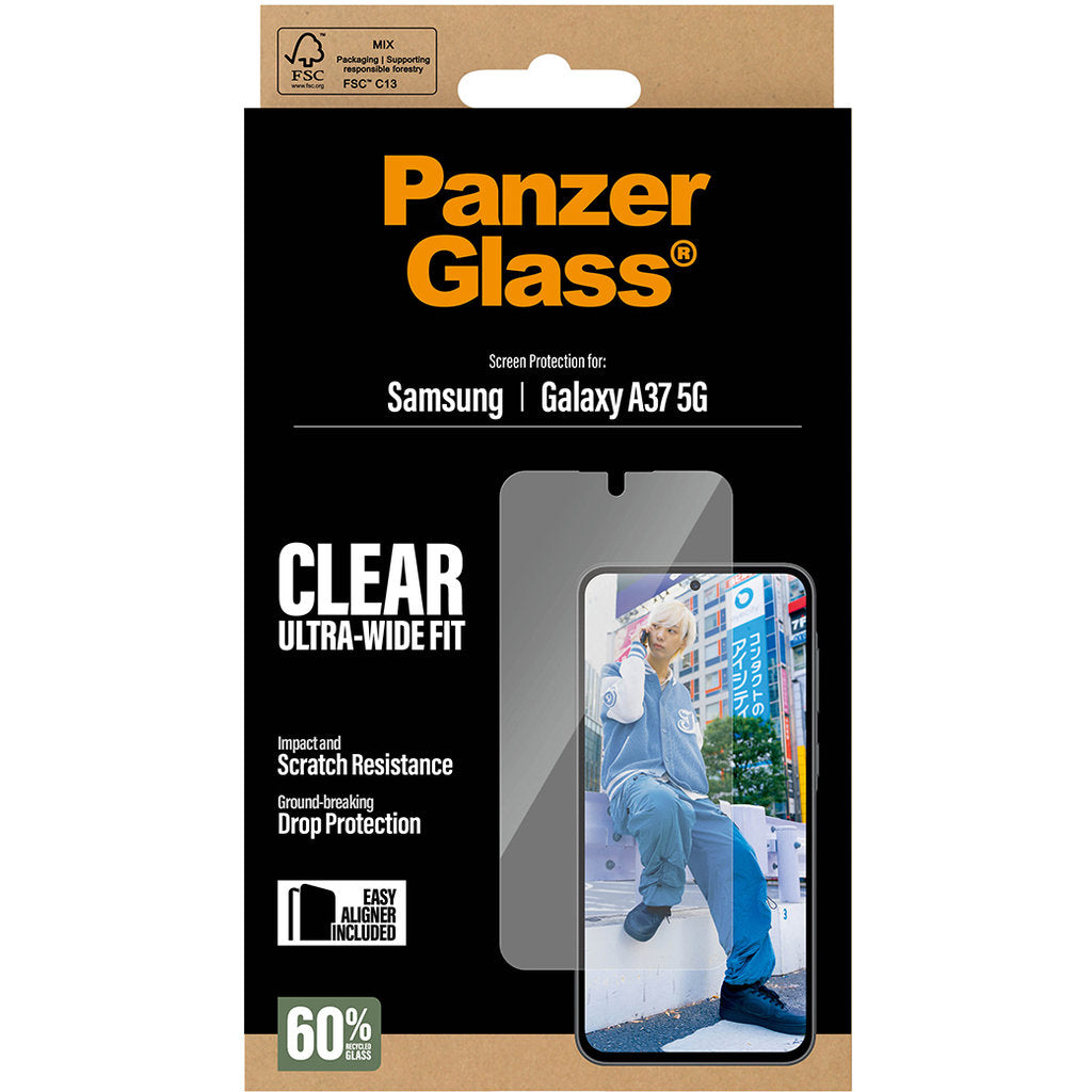 PanzerGlass Samsung Galaxy A37 5G Ultra-Wide Fit with EasyAligner