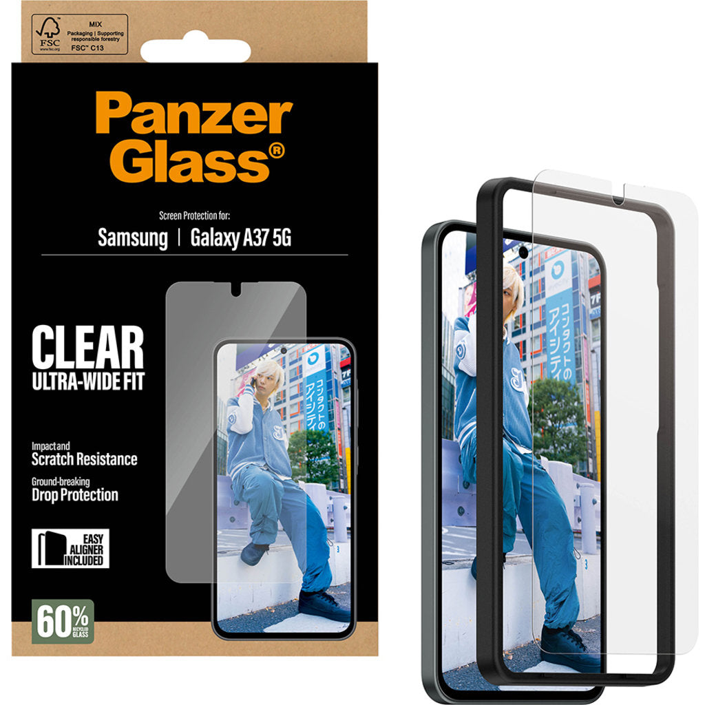 PanzerGlass Samsung Galaxy A37 5G Ultra-Wide Fit with EasyAligner