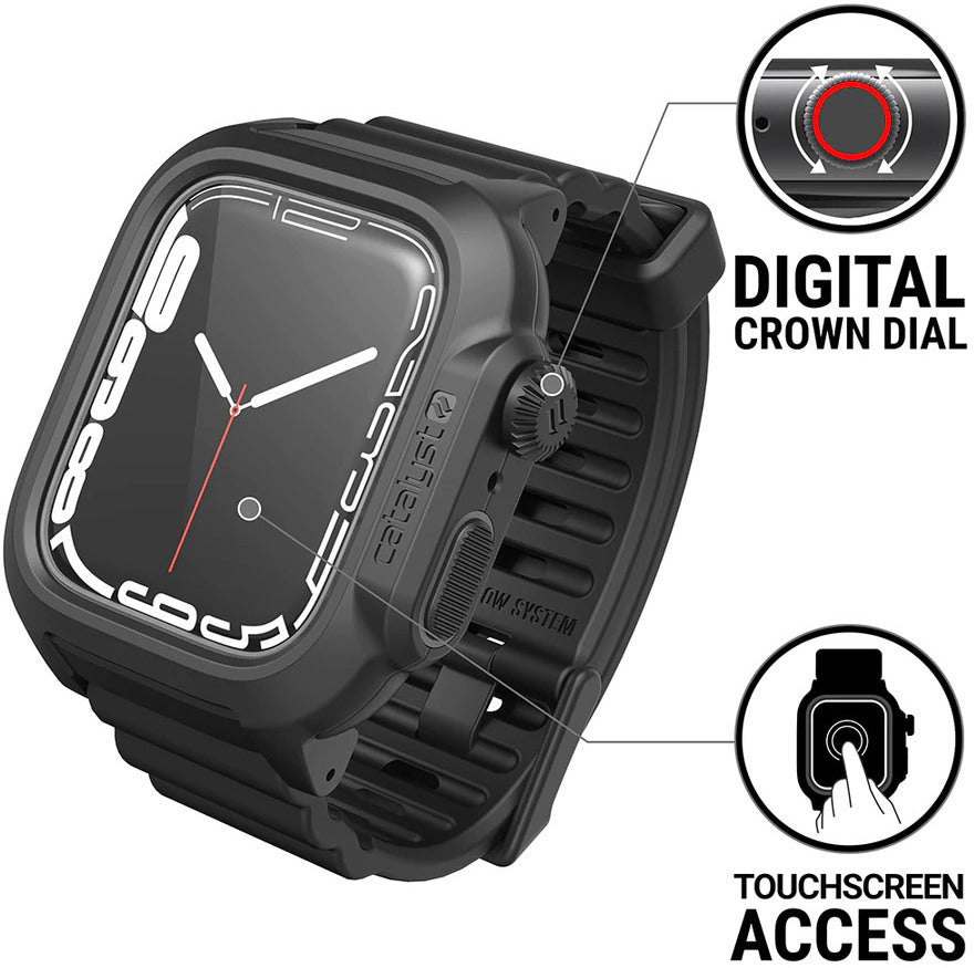 Catalyst Waterproof Case Apple Watch Series 7/8/9 45mm Schwarz