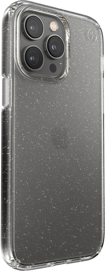Speck Presidio Perfect Clear Glitter Apple iPhone 14 Pro Max Clear / Gold Glitter - with Microban