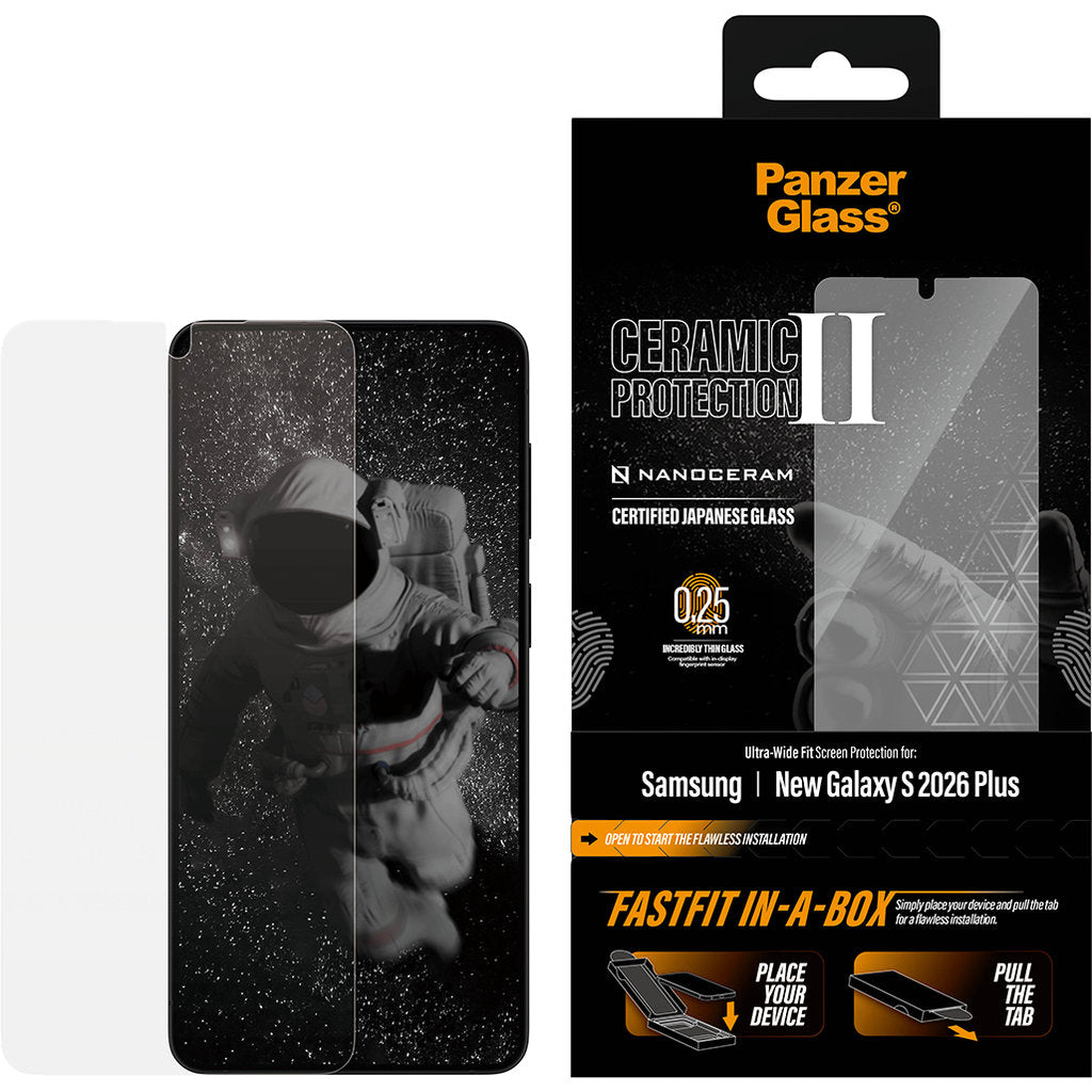 Panzerglass Ceramic Samsung Galaxy S26 Plus - Ultra-Wide Fit - FastFit