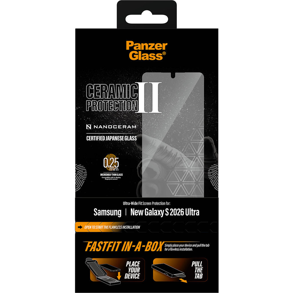 Panzerglass Ceramic Samsung Galaxy S26 Ultra - Ultra-Wide Fit - FastFit