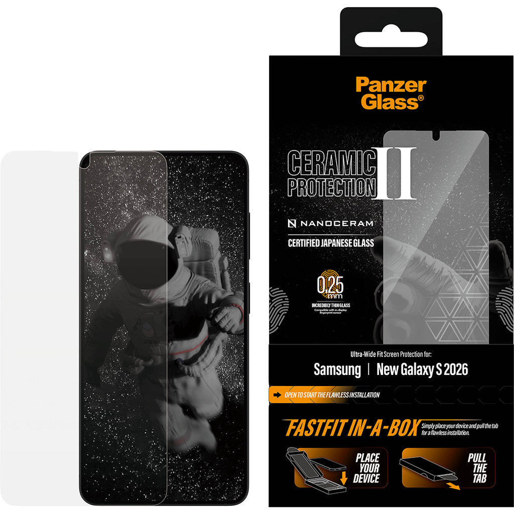 Panzerglass Ceramic Samsung Galaxy S26 - Ultra-Wide Fit - FastFit