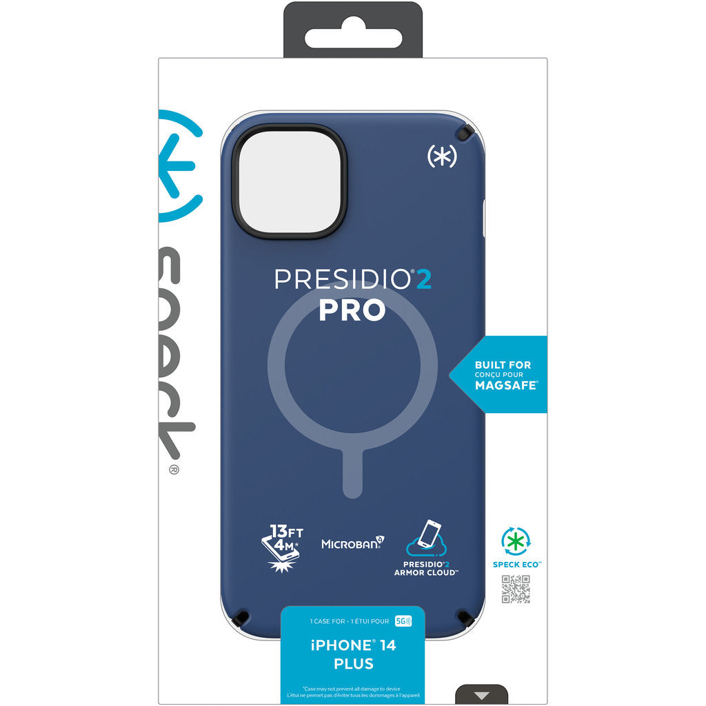 Speck Presidio2 Pro + MS Apple iPhone 14 Plus/15 Plus Coastal Blue -  with Microban