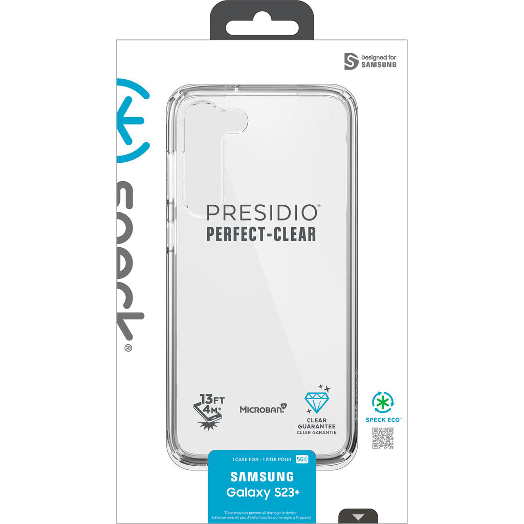 Speck Presidio Perfect Clear Samsung Galaxy S23 Plus - mit Microban