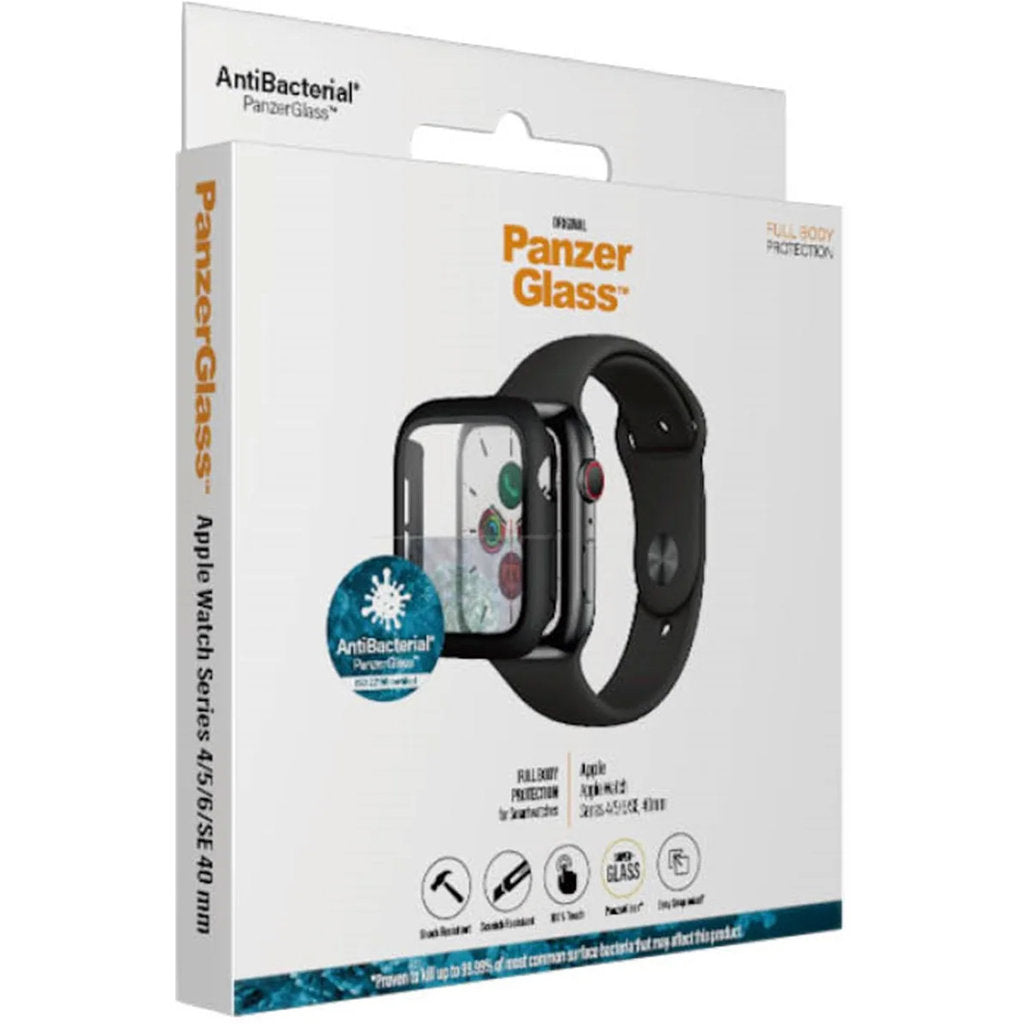 PanzerGlass Full Body Apple Watch 4/5/6/SE (40 mm) – Schwarz Antibakteriell