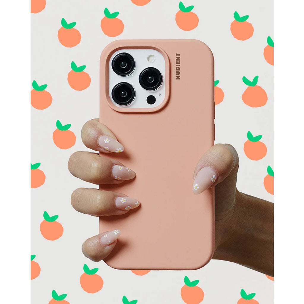 Coque Nudient Base Case iPhone 14 Pro Orange Pêche