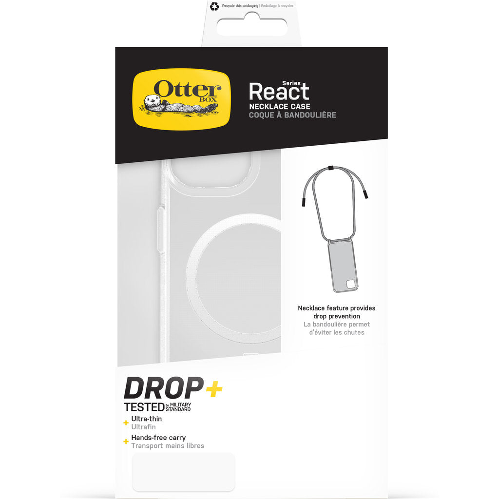 OtterBox React Necklace MagSafe Case Apple iPhone 15 Transparent