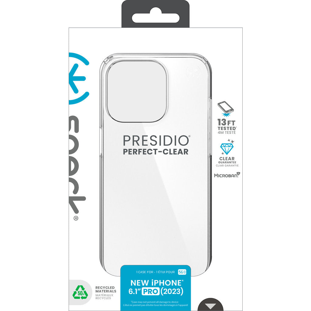 Speck Presidio Perfect Clear Apple iPhone 15 Pro Clear – mit Microban