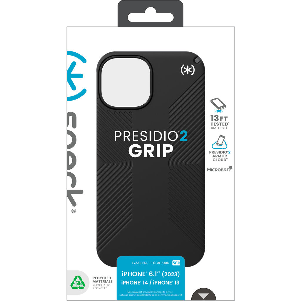 Speck Presidio2 Grip Apple iPhone 17e/16e/15/14/13 Black -  with Microban