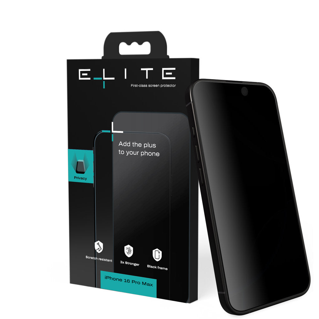 Elite  Screenprotector Glass Privacy for iPhone 16 Pro Max