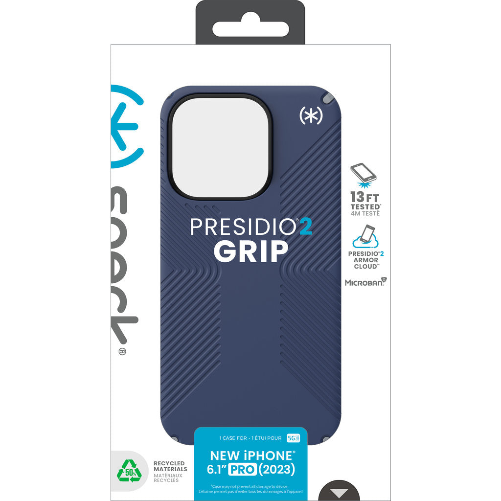 Speck Presidio2 Grip Apple iPhone 15 Pro Coastal Blue – mit Microban