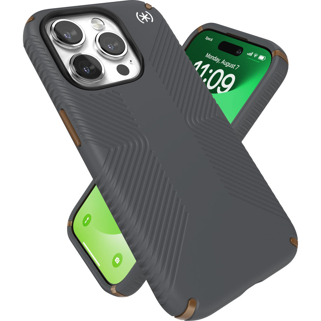 Speck Presidio2 Grip Apple iPhone 15 Pro Charcoal Grey – mit Microban