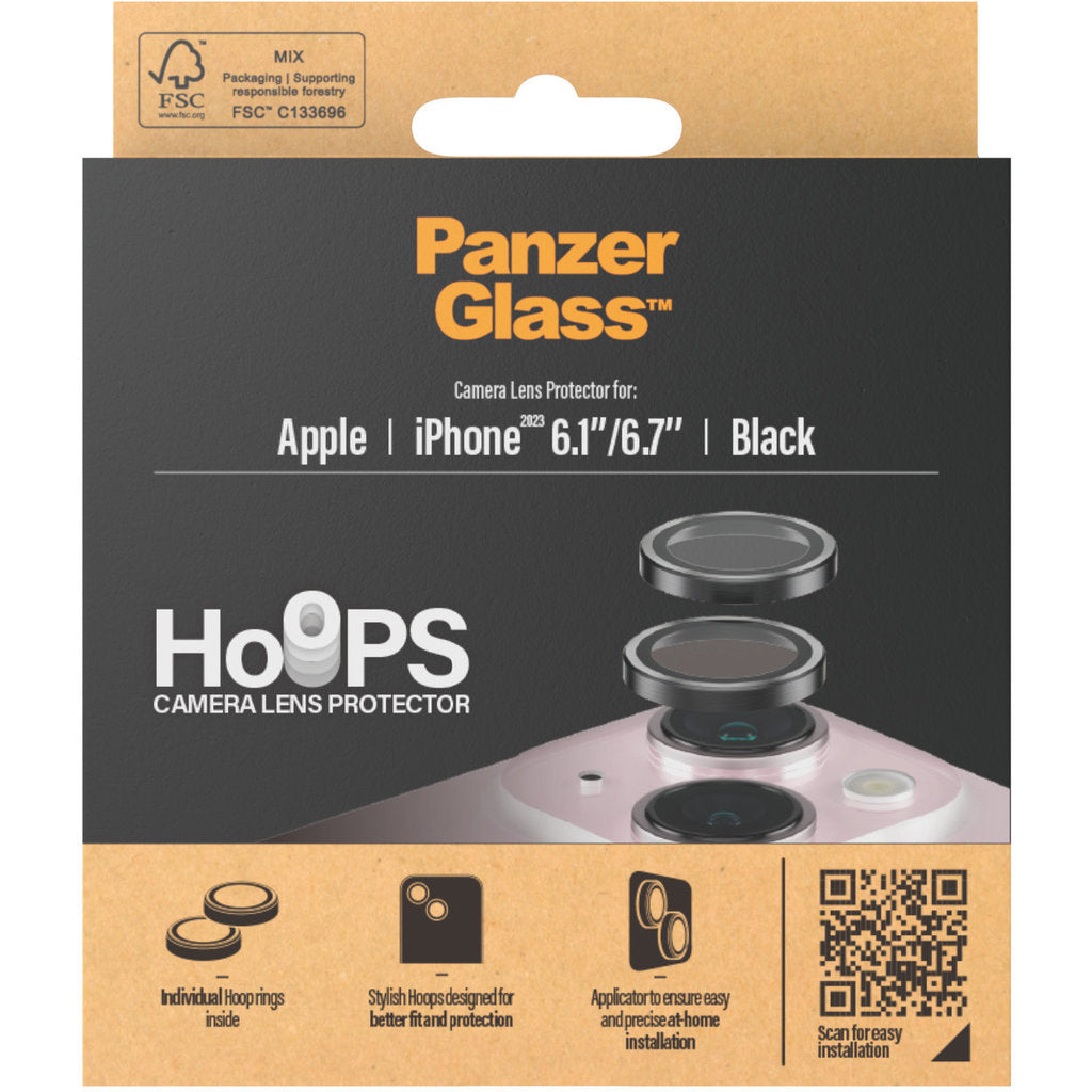 Panzerglass Hoops Rings Apple iPhone 15/15 Plus - Schwarz