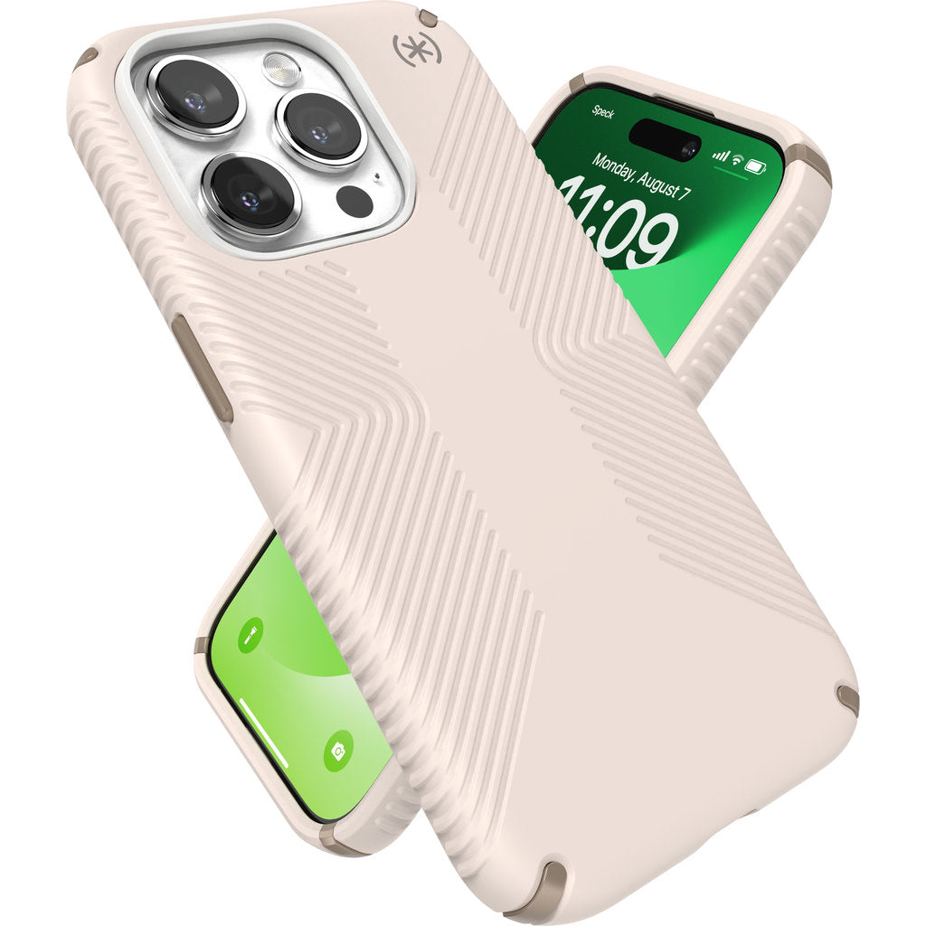 Speck Presidio2 Grip Apple iPhone 15 Pro Bleached Bone -  with Microban