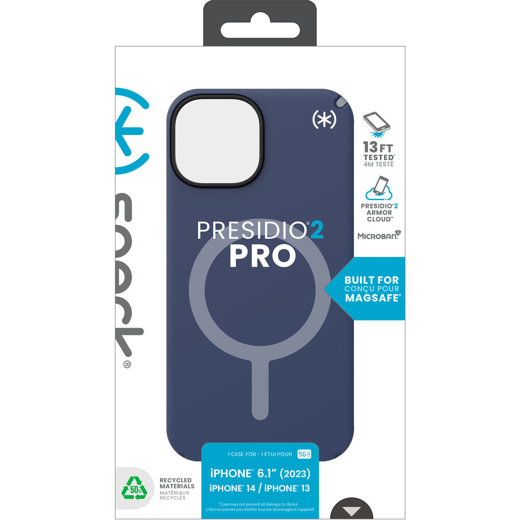 Speck Presidio2 Pro + MS Apple iPhone 17e/16e/15/14/13 Coastal Blue - mit Microban
