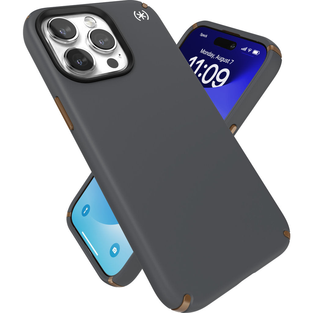 Speck Presidio2 Pro + MS Apple iPhone 15 Pro Max Charcoal Grey -  with Microban
