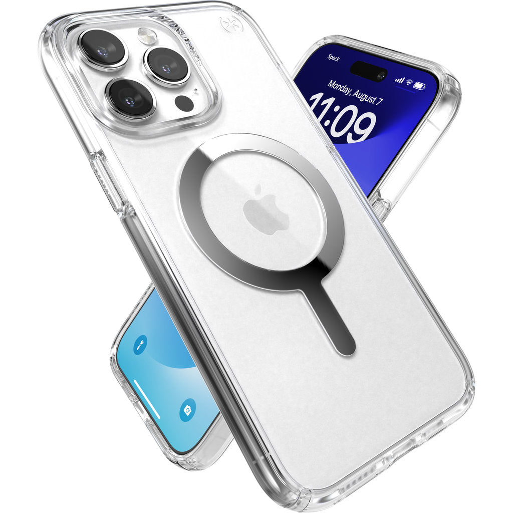 Speck Presidio Perfect Clear + MS Apple iPhone 15 Pro Max Clear - with Microban