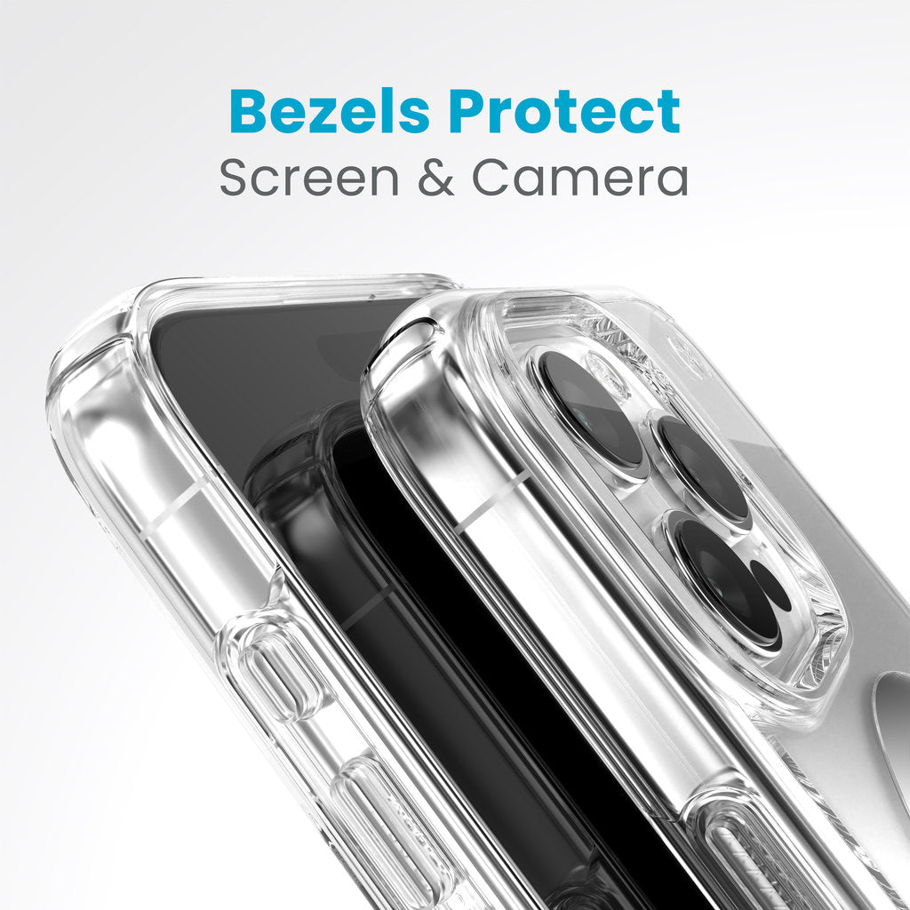 Speck Presidio Perfect Clear + MS Apple iPhone 15 Pro Max Clear - with Microban