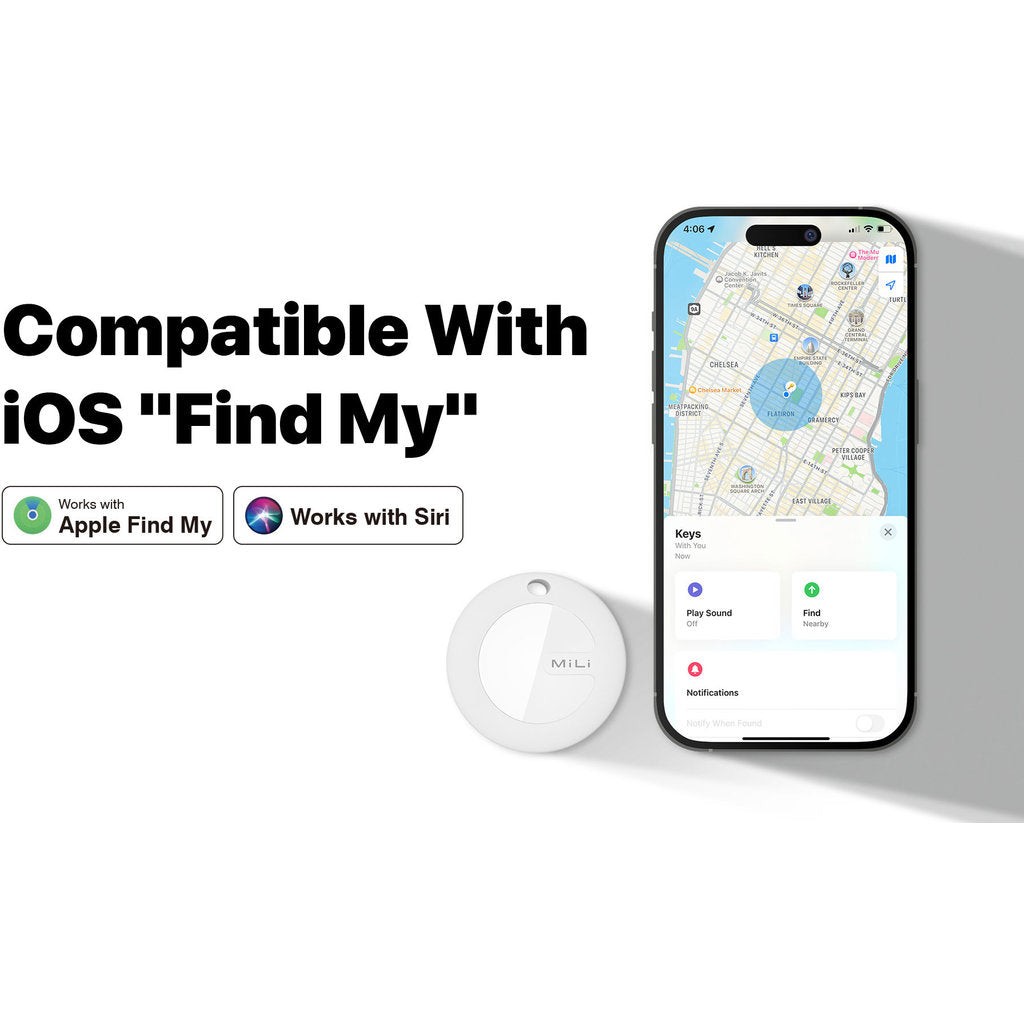 MiLi MiTag & Leather Case iOS - White - 4 Pack