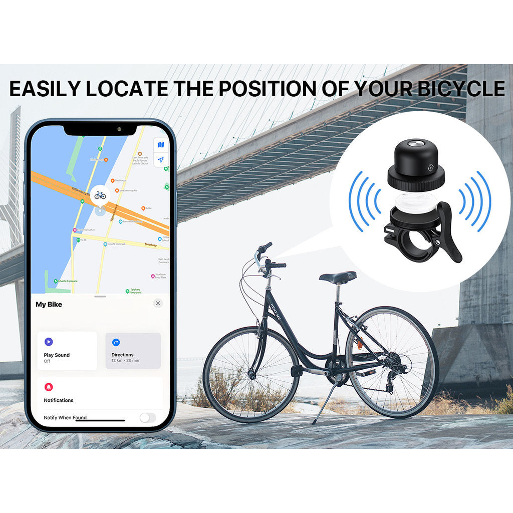 MiLi MiBell Copper Bicycle Anti-Loss Bell iOS - Black