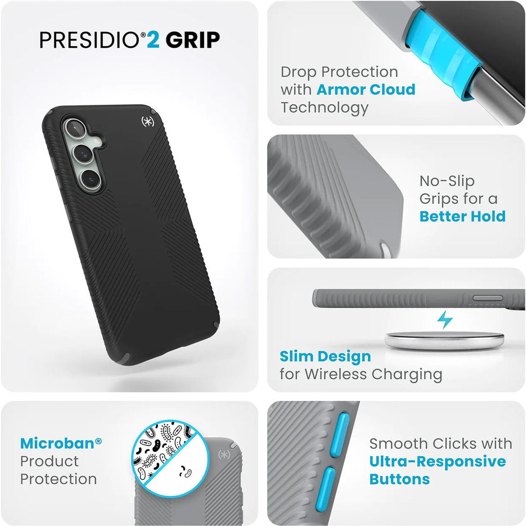 Speck Presidio2 Grip Samsung Galaxy S23 FE  Black - with Microban