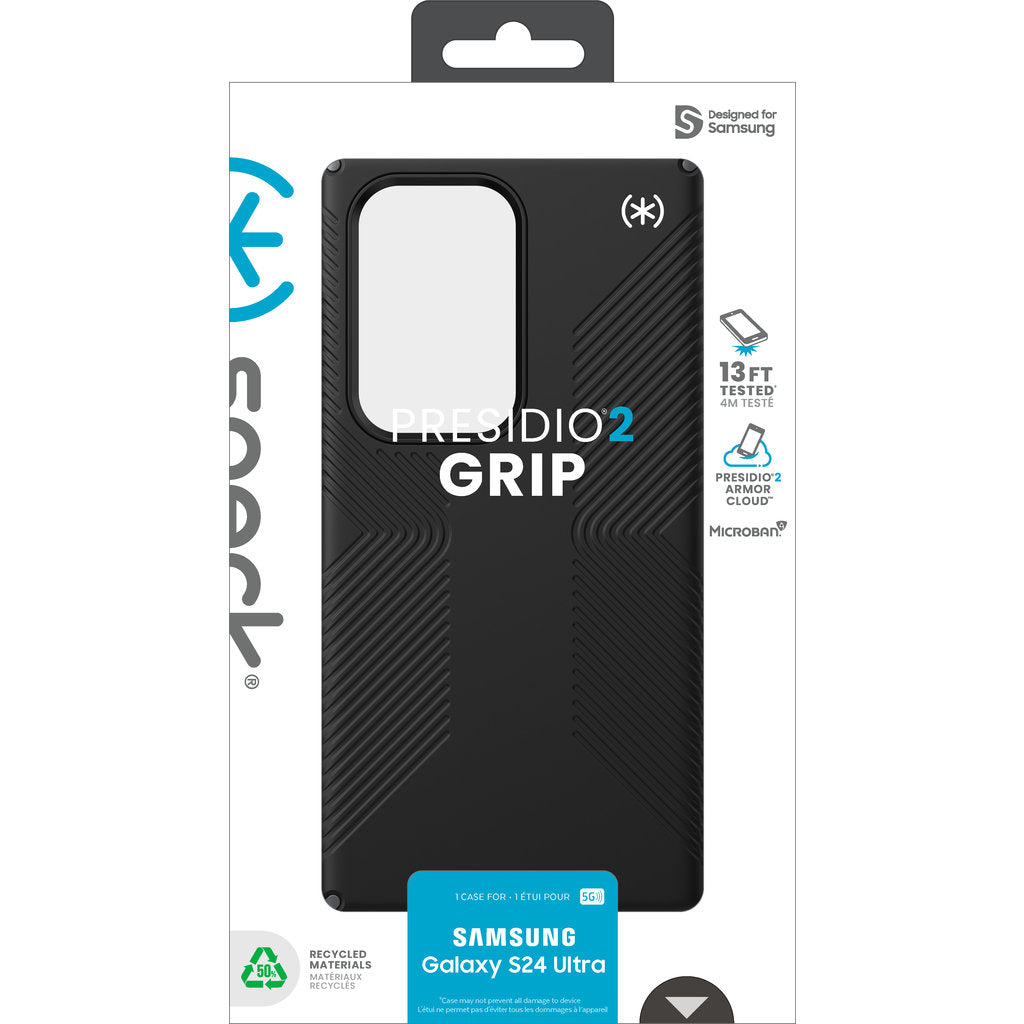 Speck Presidio2 Grip Samsung Galaxy S24 Ultra Black - with Microban