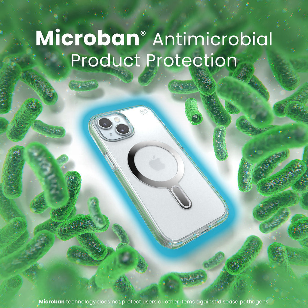 Speck Presidio Clear + ClickLock Apple iPhone 17e/16e/15/14/13 Clear -  with Microban