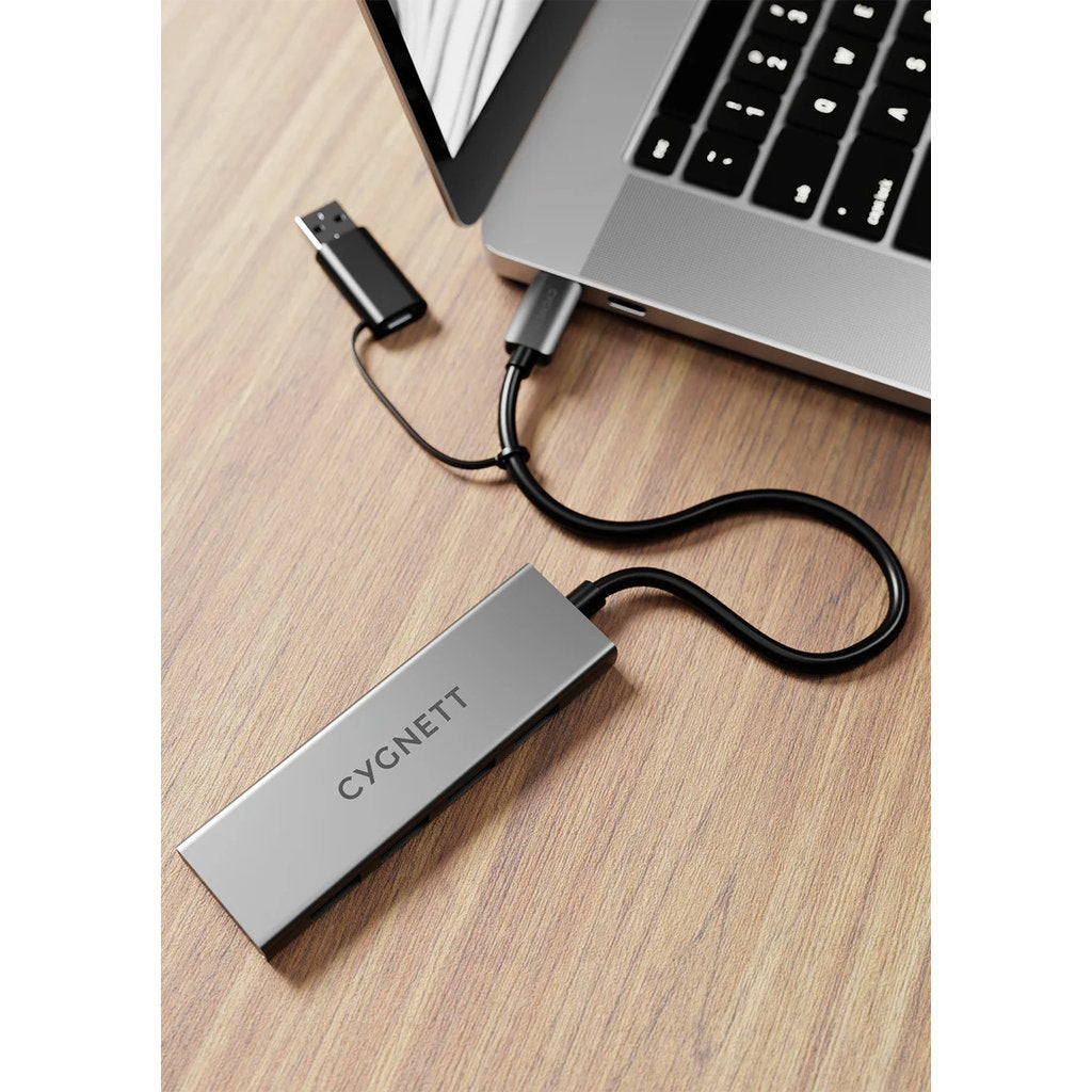 Cygnett Unite 4-in-1 USB-C to USB-C and USB-A Hub
